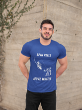 Load image into Gallery viewer, Spin Reels Move Wheels Tee