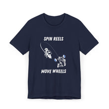 Load image into Gallery viewer, Spin Reels Move Wheels Tee
